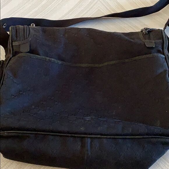 Gucci Black GG Motif Canvas Diaper Bag - Picture 5 of 8